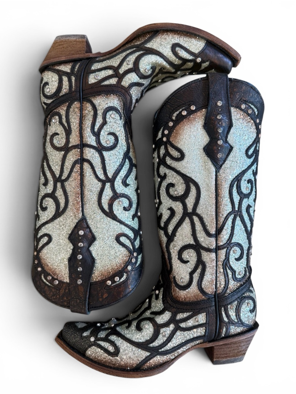 Corral Leather Boots Glitter and Snip Women's Western Boots